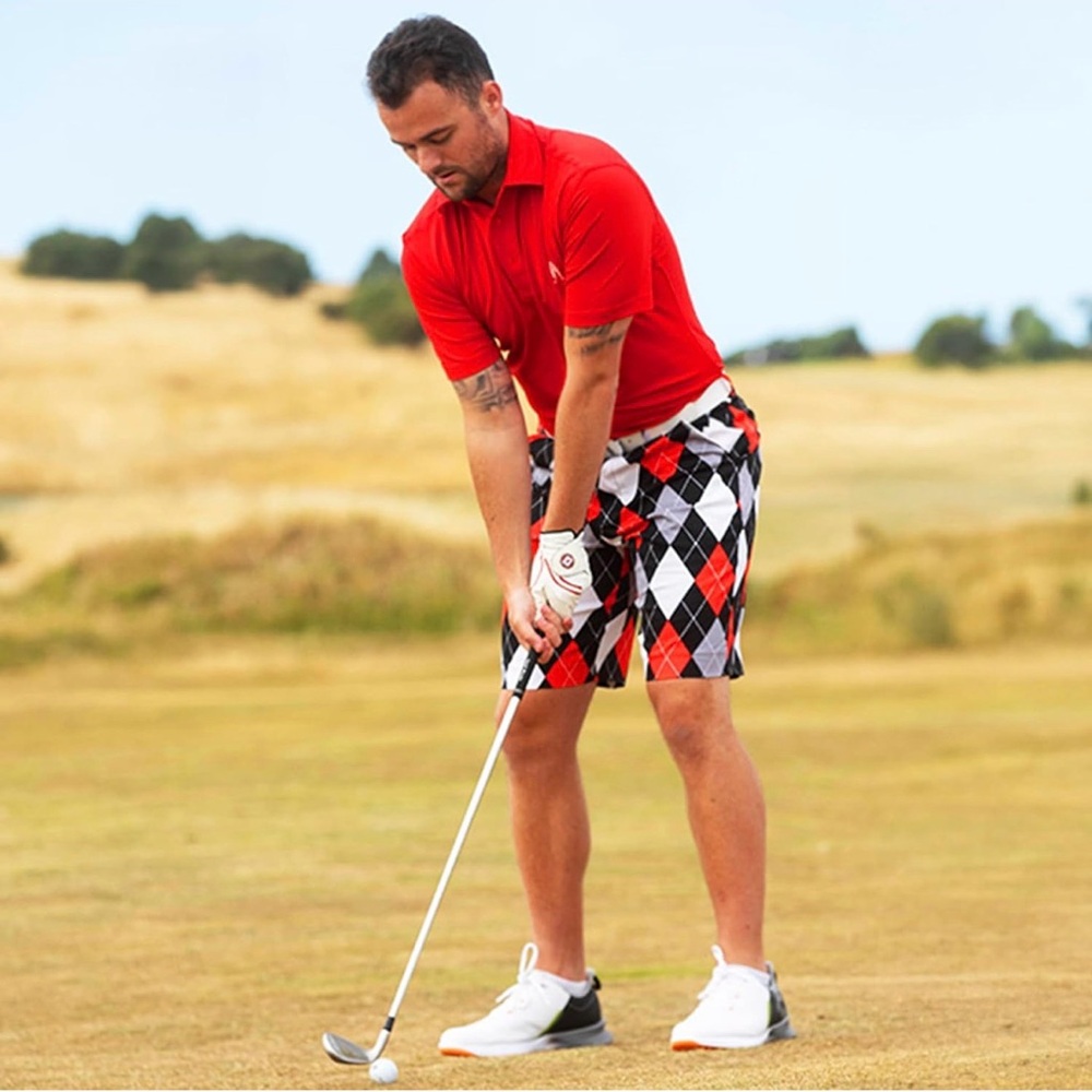 Royal & Awesome Mens Golf Shorts, Crazy Golf Shorts For Men, Plaid Shorts Men